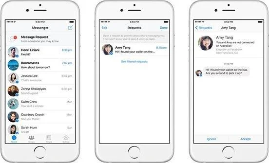 The meaning of the green ticks in Facebook Messenger