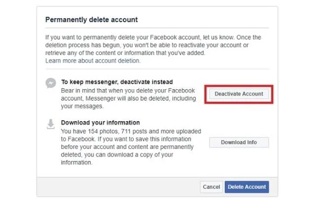هنگام غیرفعال کردن موقت حساب Facebook ، چه اتفاقی می افتد؟