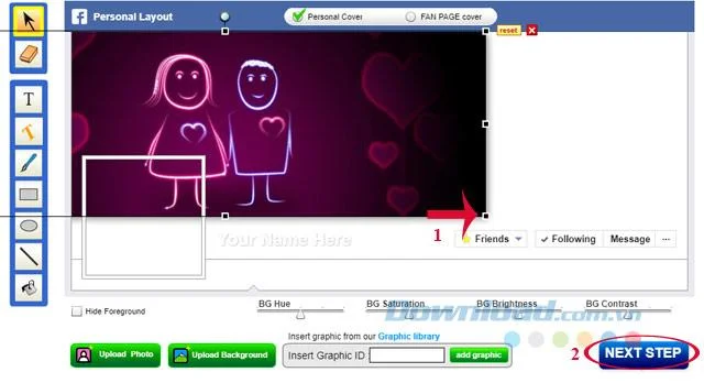 How to create cover photos and Facebook avatars is identical