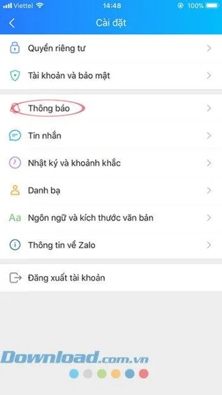 نحوه خاموش کردن اعلان ها Zalo در رایانه و موبایل