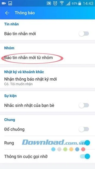 نحوه خاموش کردن اعلان ها Zalo در رایانه و موبایل