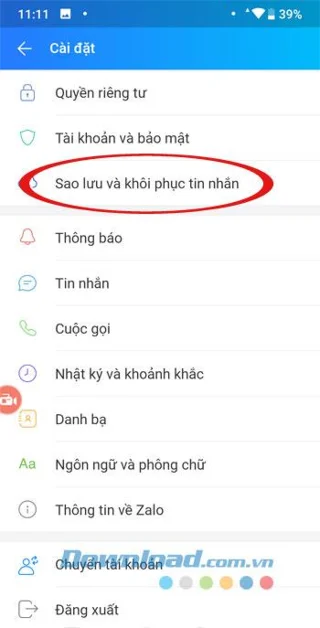 Androidで削除されたZaloメッセージをバックアップおよび復元する方法