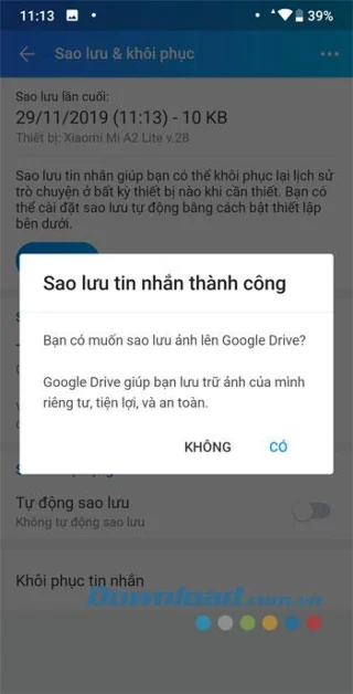 Androidで削除されたZaloメッセージをバックアップおよび復元する方法