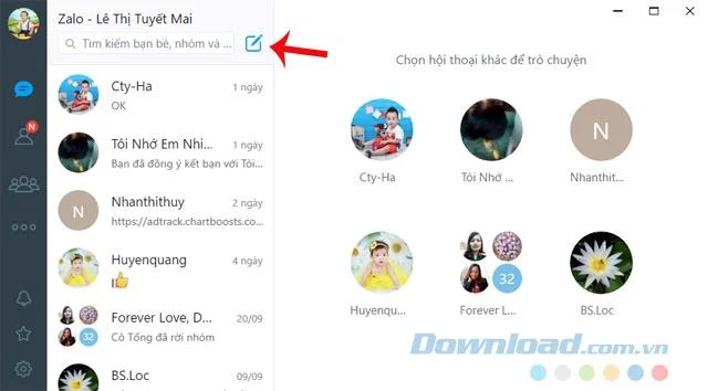컴퓨터에서 Zalo 채팅 그룹을 만드는 방법