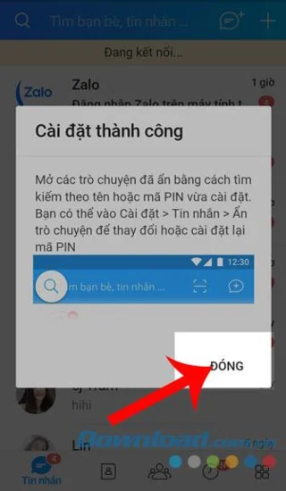 نحوه مخفی کردن مکالمات Zalo در رایانه و تلفن