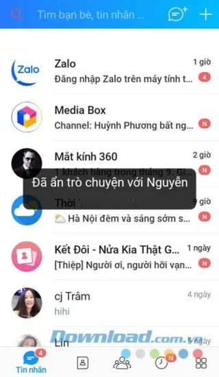 نحوه مخفی کردن مکالمات Zalo در رایانه و تلفن