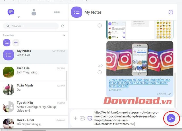 نحوه استفاده از ویژگی یادداشت ها در Viber