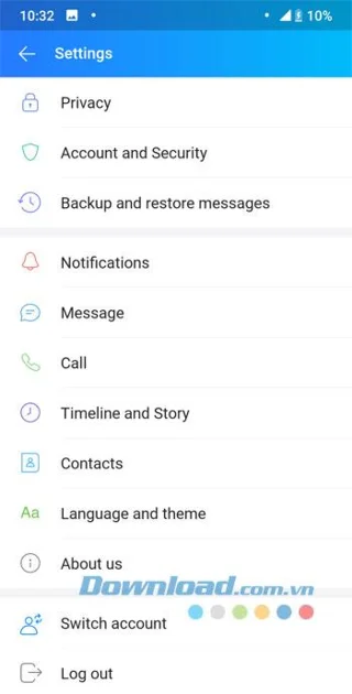 So ändern Sie die Sprache auf dem Zalo-Telefon