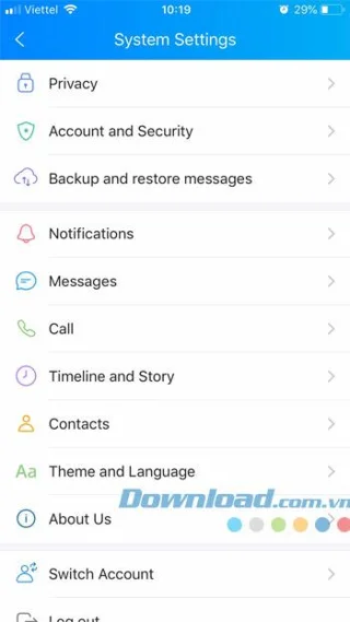 So ändern Sie die Sprache auf dem Zalo-Telefon