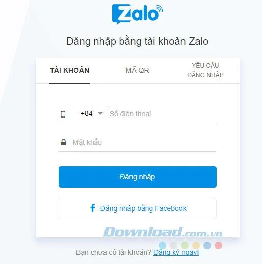 دستورالعمل استفاده از Zalo Web درست در مرورگر