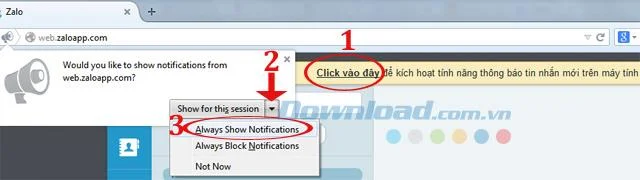 دستورالعمل استفاده از Zalo Web درست در مرورگر