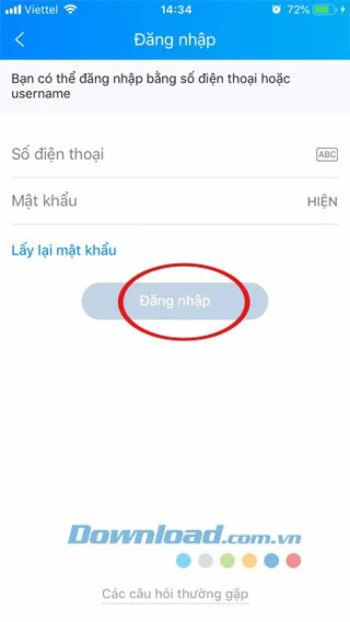 نحوه ورود ، تبدیل چندین حساب Zalo