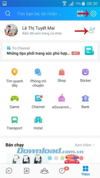 نحوه ورود ، تبدیل چندین حساب Zalo