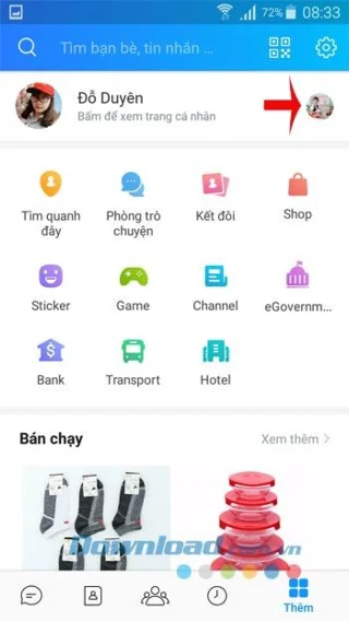 نحوه ورود ، تبدیل چندین حساب Zalo