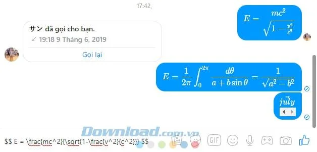 نحوه نوشتن فرمول ریاضی در Facebook Messenger