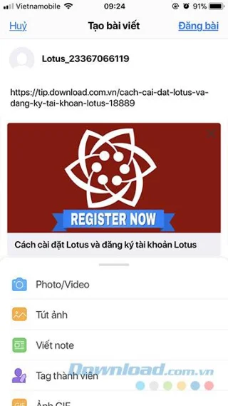 دستورالعمل استفاده از شبکه اجتماعی Lotus
