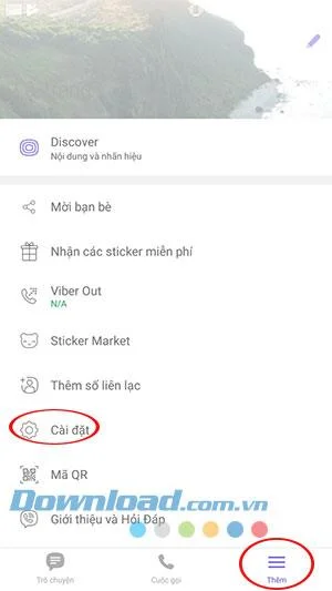 Instructions for activating the dark wallpaper for Viber