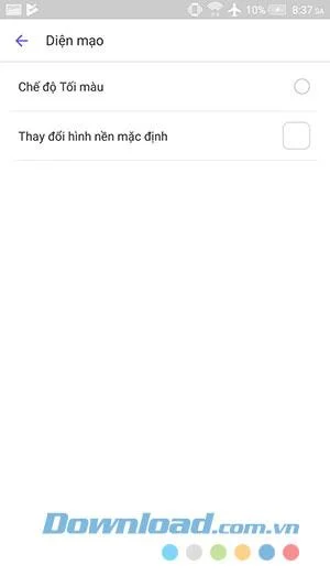 Instructions for activating the dark wallpaper for Viber