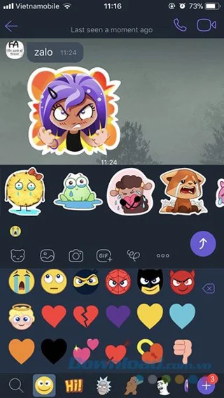 نحوه استفاده از مجموعه های برچسب رایگان در Viber