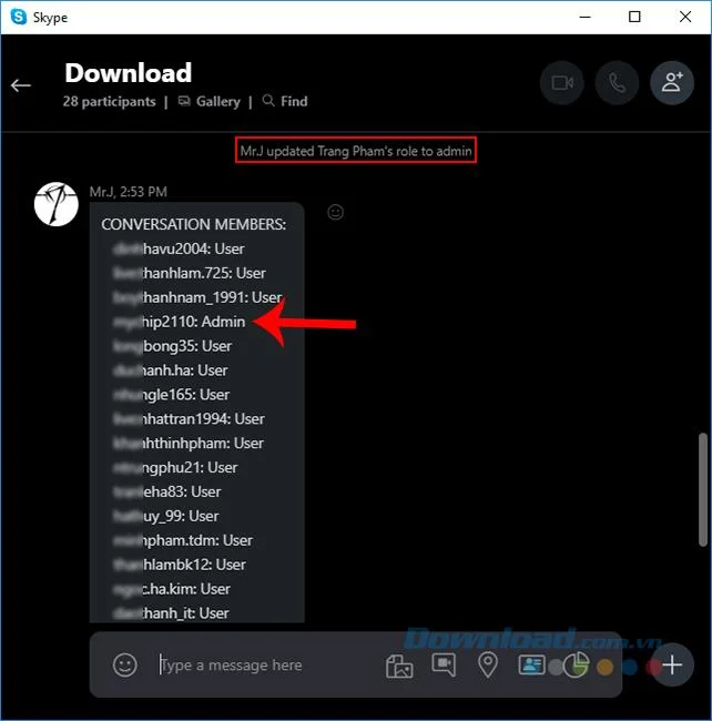 نحوه اضافه کردن سرپرست به یک گروه چت Skype