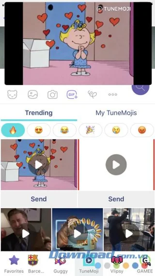 نحوه ایجاد تصاویر GIF با موسیقی در Viber (TuneMoji)