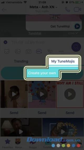نحوه ایجاد تصاویر GIF با موسیقی در Viber (TuneMoji)