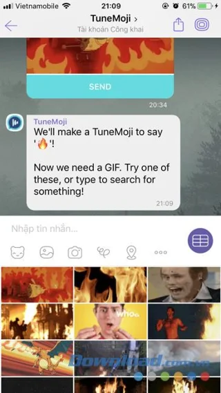 نحوه ایجاد تصاویر GIF با موسیقی در Viber (TuneMoji)