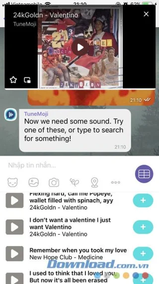 نحوه ایجاد تصاویر GIF با موسیقی در Viber (TuneMoji)