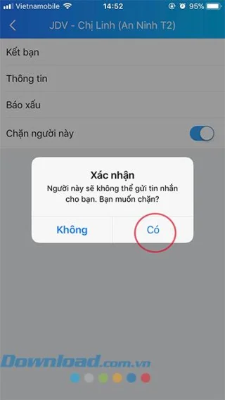 IPhone और iPad के लिए Zalo पर अजनबियों को कैसे ब्लॉक करें