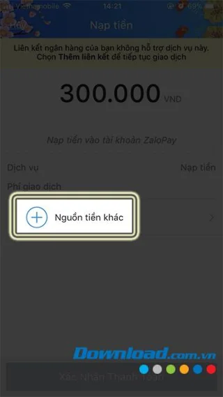 نحوه اضافه کردن پول به حساب ZaloPay خود