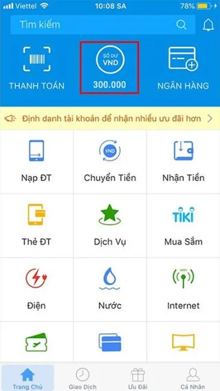نحوه اضافه کردن پول به حساب ZaloPay خود