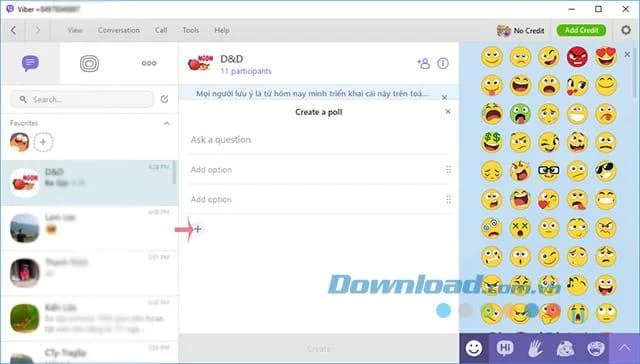 How to create votes on Viber computer, phone