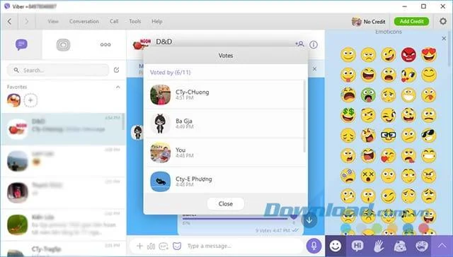 How to create votes on Viber computer, phone
