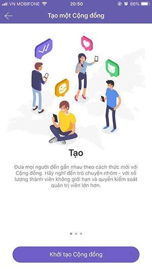 نحوه ایجاد یک گروه چت جامعه Viber از طریق تلفن همراه
