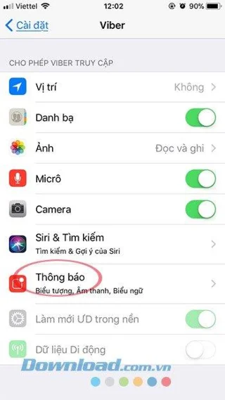 حالت اعلان را خاموش کنید ، هنگامی که پیام Viber وجود دارد ، صفحه را روشن کنید