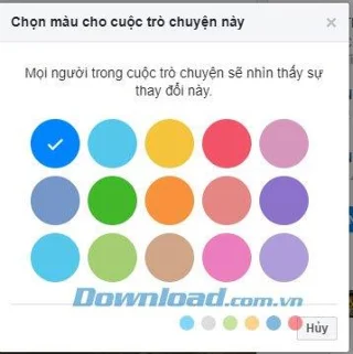 نحوه تغییر رنگ پنجره گپ Facebook Messenger