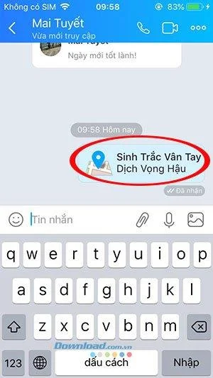 چگونه مکان فعلی را در Zalo به اشتراک بگذاریم