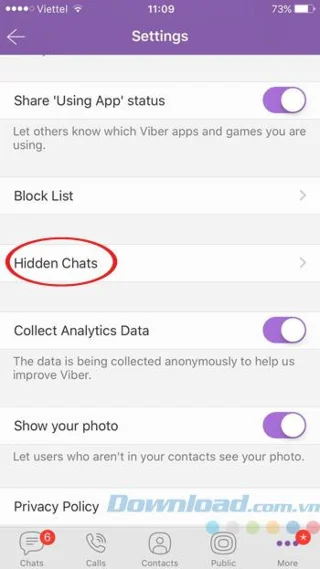 Encrypt messages, hidden chats, logout remotely on Viber 6.0