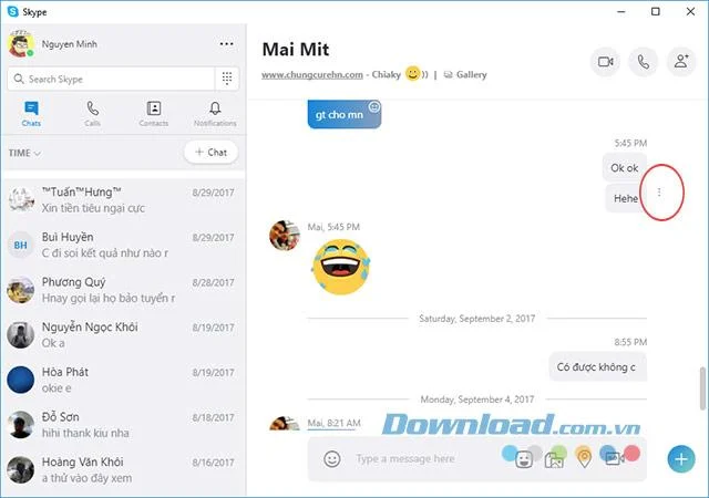 How to delete sent messages on Skype