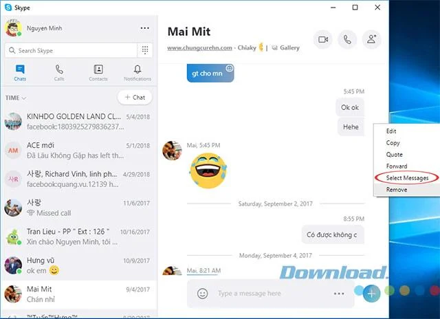 How to delete sent messages on Skype