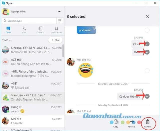 How to delete sent messages on Skype