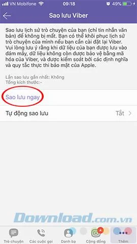 نحوه تهیه نسخه پشتیبان و بازیابی پیام های Viber