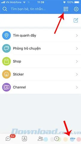 Show your QR code on Zalo