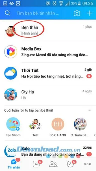 Select HD photo in Zalo