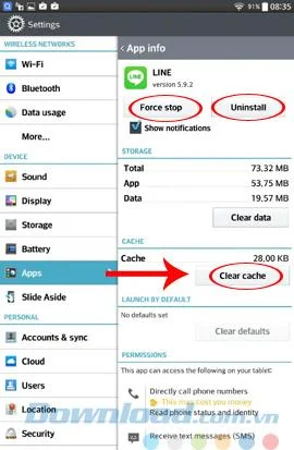 How to log out of LINE account on Android phone