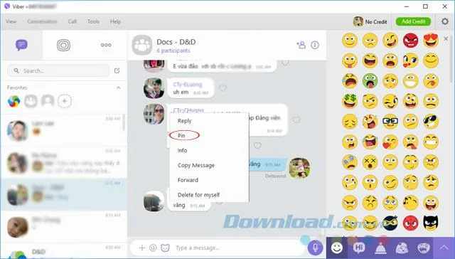 نحوه پین ​​کردن پیام ها در گروه چت رایانه Viber