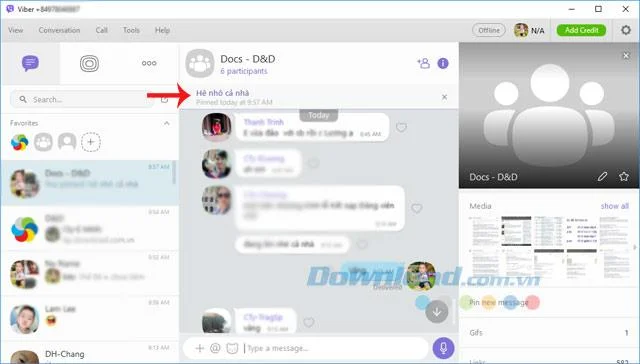 نحوه پین ​​کردن پیام ها در گروه چت رایانه Viber