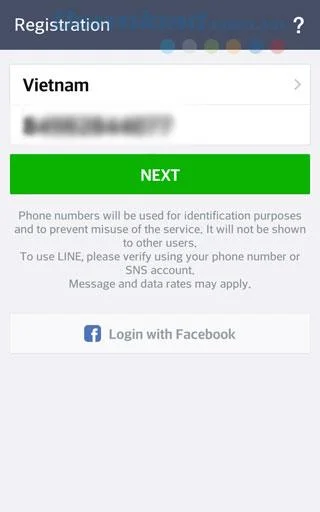 دستورالعمل ثبت نام LINE در تلفن همراه