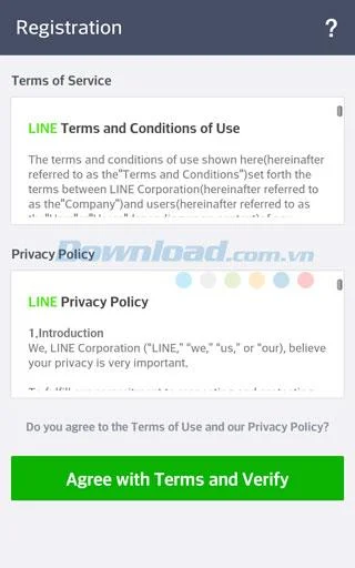 دستورالعمل ثبت نام LINE در تلفن همراه