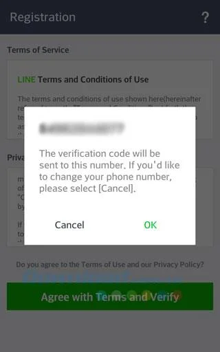 دستورالعمل ثبت نام LINE در تلفن همراه